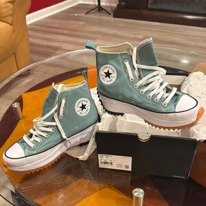 Converse High-Top Sneakers in Teal